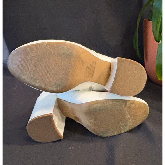 Women’s Steve Madden Taryn Faux Leather White Mid-Calf Boots Booties Shoes, 7 M - Picture 6 of 7